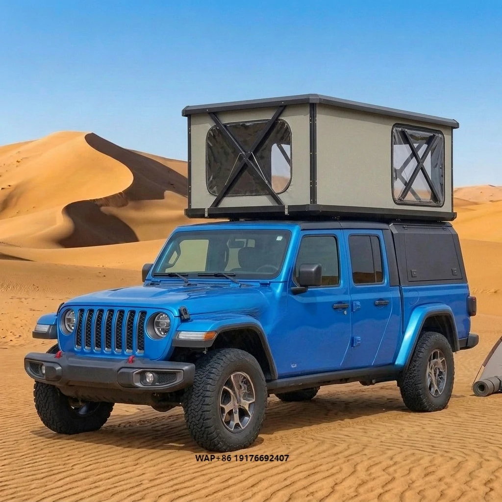 Aluminum Electric Roof Top Tent Hard Shell Pop-up Waterproof 2-3 Person for  Tacoma  F150 Ranger Wrangler