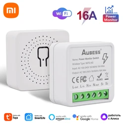 Xiaomi Mini Smart Switch Tuya Smart Life WiFi Light Switch Relay Module Support 2 Way Control For Alexa Alice Google Assistant