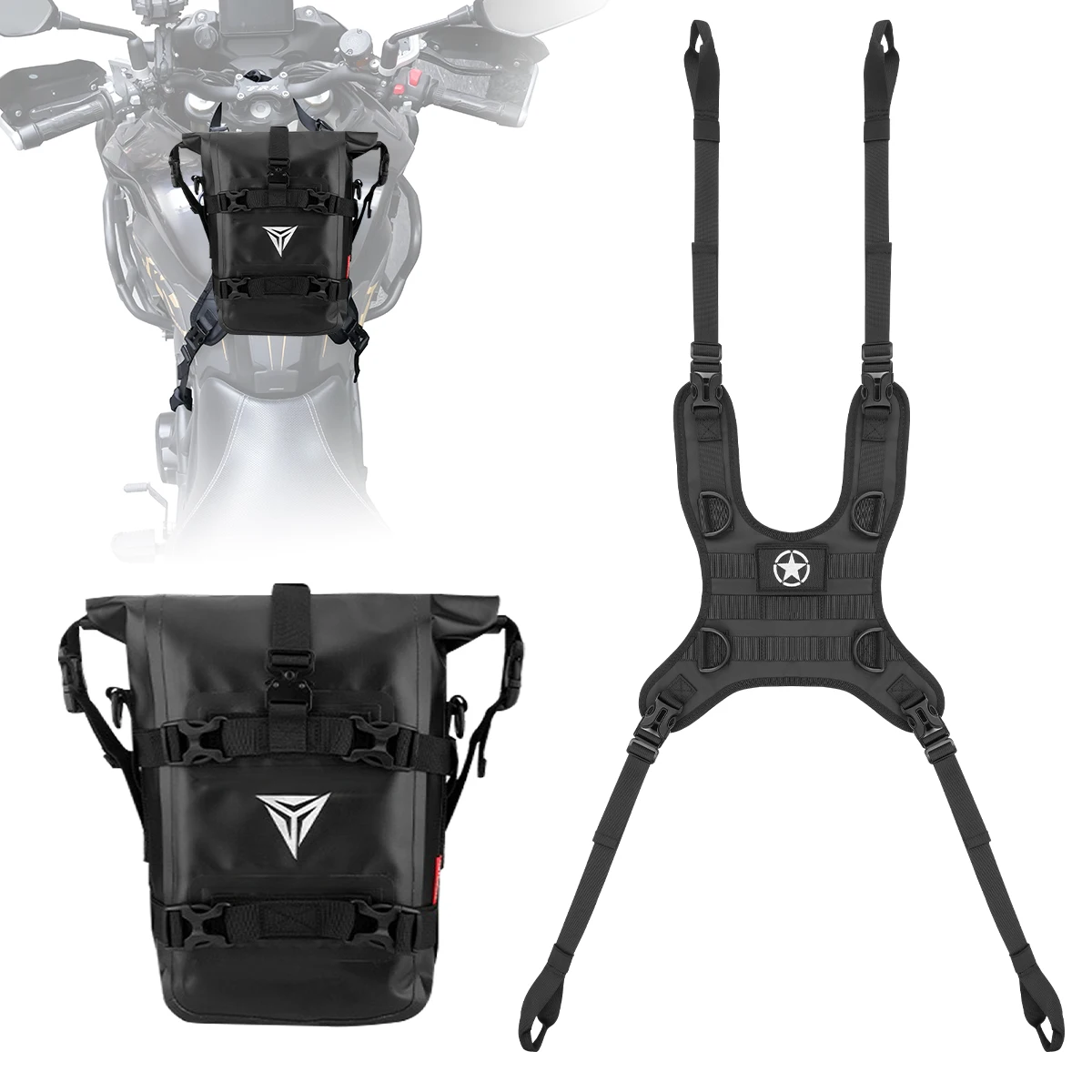 

Универсальная сумка на топливный бак мотоцикла, крепление-жилетка для топливного бака, фиксирующий ремень, подходящая сумка для топливного бака