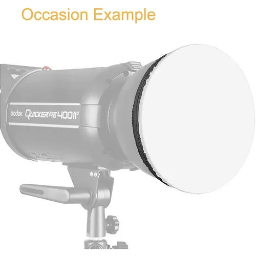 Imagen 2 del producto Selens-difusor de luz estroboscópica para fotografía, tela blanca suave de 7 pulgadas, apto para estudio de Flash, Reflector de retrato de belleza