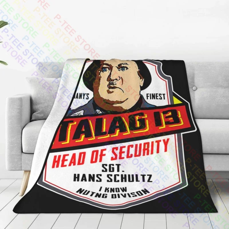 Stalag 13 Sgt Schultz Head Of Security Hogans Heroes Softstyle Blanket Sheet High-Grade Couch Blanket