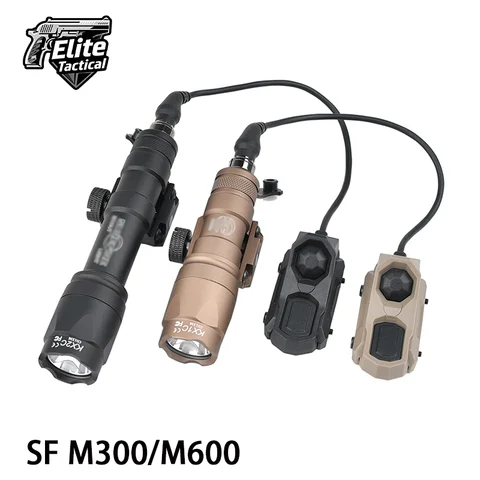 Surefir M300 M600 손전등 AXON 이중 기능 원격 압력 스위치 맞는 20mm 레일 사냥 전술 Airsoft 라이트