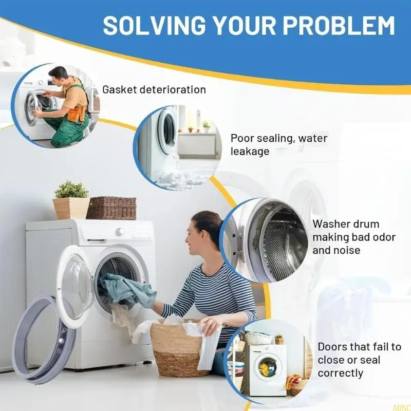 A0NC Дверной уплотненной прокладки прокладка прокладка прокладка резиновая текстура, подходящая для шайбы передней нагрузки