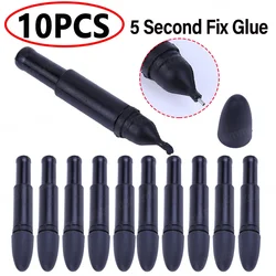 1-10pcs 5 Second Fix Glue No UV Light Quick Dry Welding Compound Repair Liquid Plastic Pen Super-powered Fix Glue Refill Pen