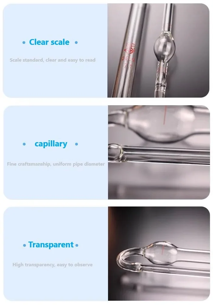 1831 Ostwald viscometer viscosity meter Single ball viscometer 0.4/0.5/0.55/0.7/0.8/0.85/0.9/1.0mm size optional tr