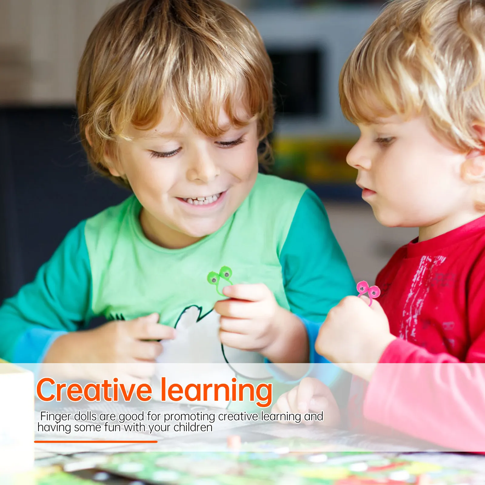 

50 шт. пластиковых пальчиковых кукол-головокружек с глазками, удобные, гладкие, для детей, для творческого обучения, ролевых игр, презентаций, игр