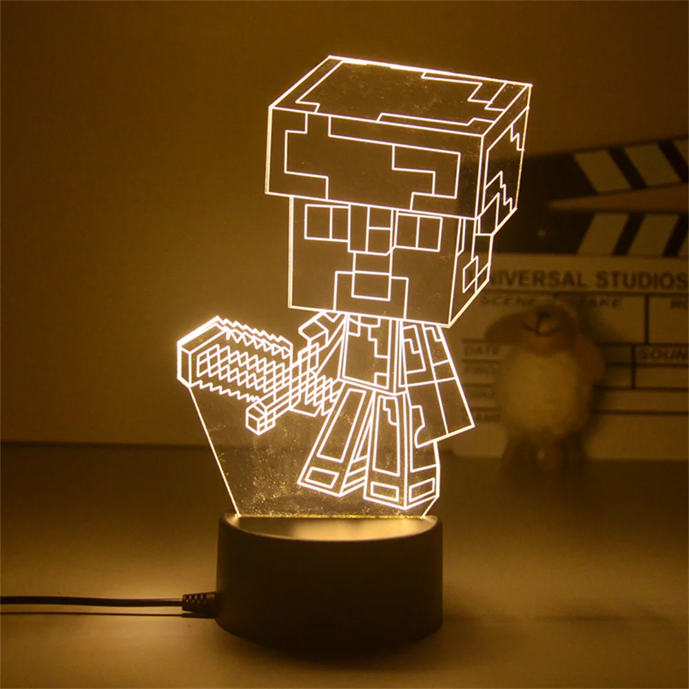 Imagem -05 - Acrílico Led Night Light Seta Forma Mudando a Cor Nightlight 3d Game Series Lâmpadas Decoração do Quarto Kids Gift