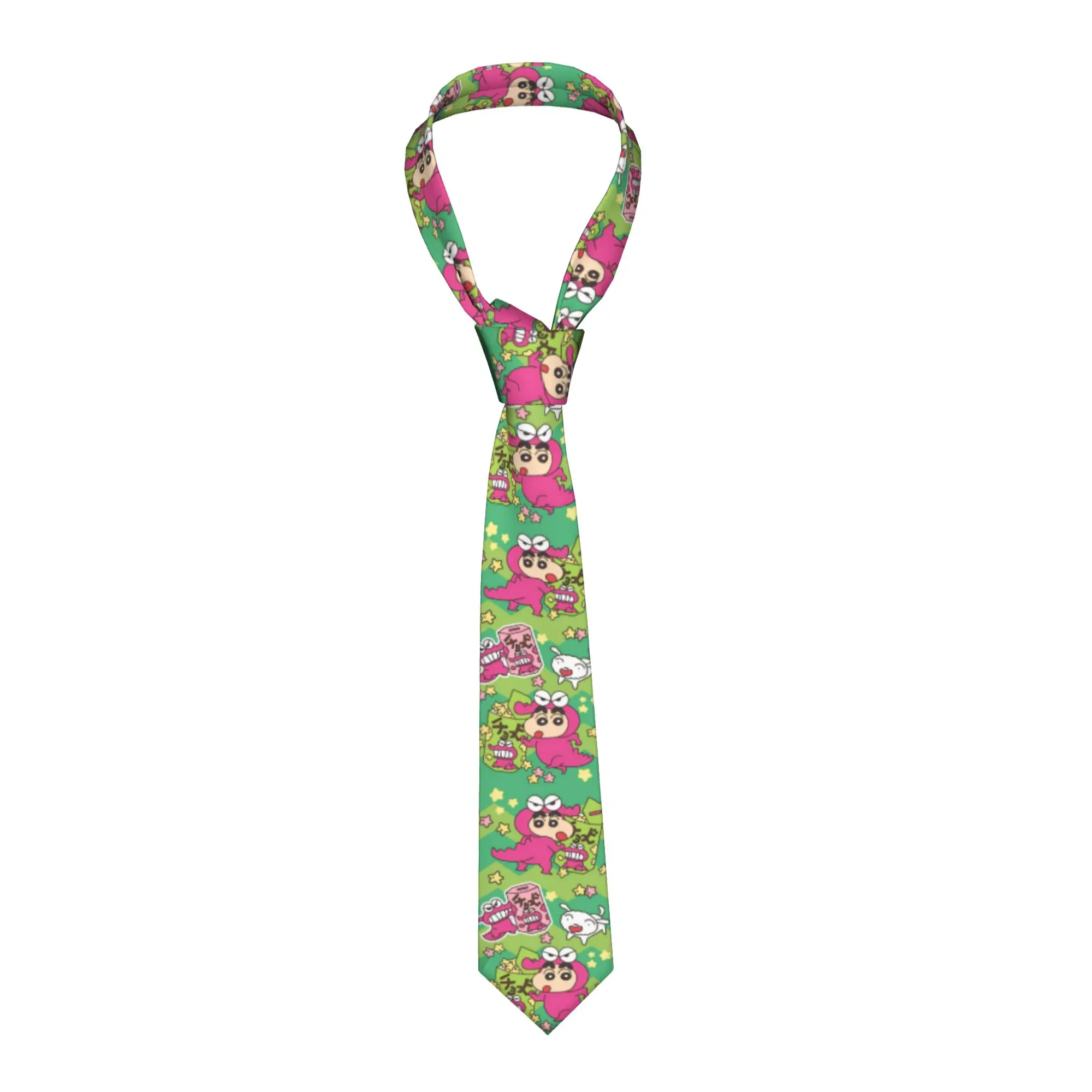 Shinchans 90s Cartoon Necktie Unisex Polyester 8 cm Slim  Wide Neck Ties  for Mens Suits Accessories Cravat Wedding Gift