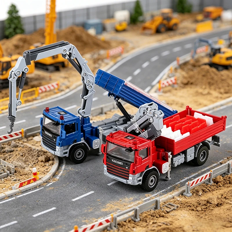 

Alloy 1/50 Truck-mounted Crane Transport Truck Model High Simulation Crane Diecast Engineering Vehicle Children Gift