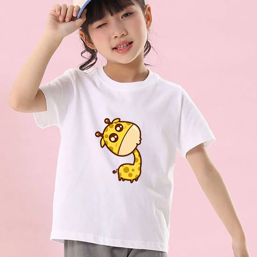 

100% Cotton 180gsm Fabric Children Boy Girl T shirt 2025 New Summer Women Short Sleeve T-Shirt Cute Style White Solid Color Tops