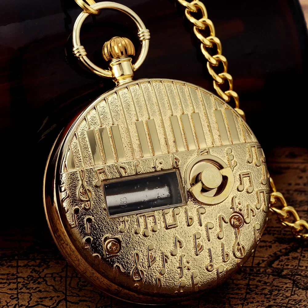 Hot Selling Harriese Magician Boy Creative Quartz Music Pocket Watch Potter School of Magic Music Box Table Birthday Gifts