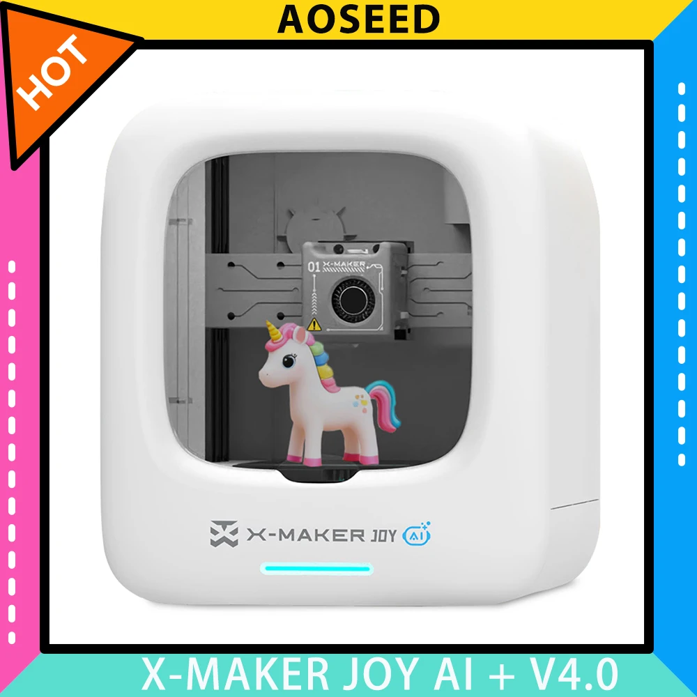 طابعة AOSEED X-MAKER JOY AI + V4.0 ثلاثية الأبعاد للأطفال، حجم البناء 120 × 120 × 120 مم، 260 ℃ درجة حرارة الفوهة، سرعة الطباعة 300 مم/ثانية، التحكم في Wi-Fi والتطبيقات، مغلق بالكامل #1