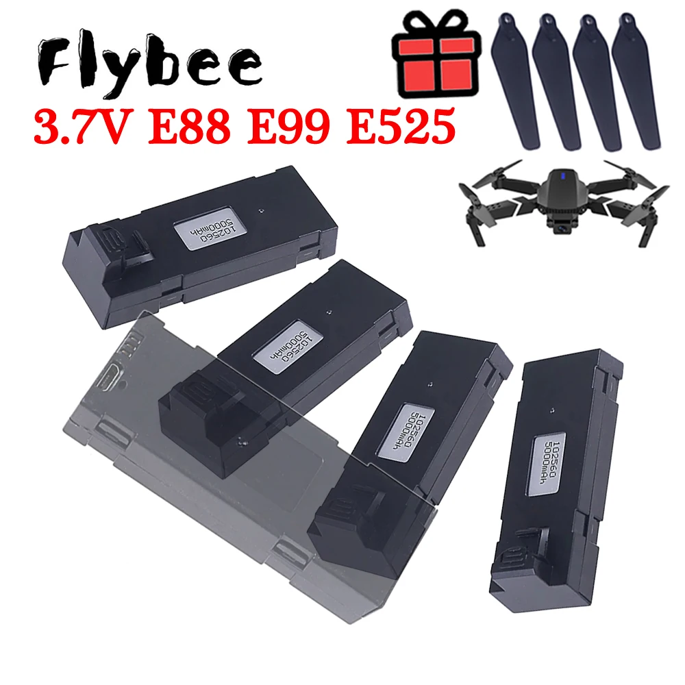 Rechargeable 3.7V Li-po Battery 5000mAh Or Charger For RC Drone E88,E88PRO,E99,S2,P1,K3,P10,A13,S98,E525 RC Quadcopter Parts