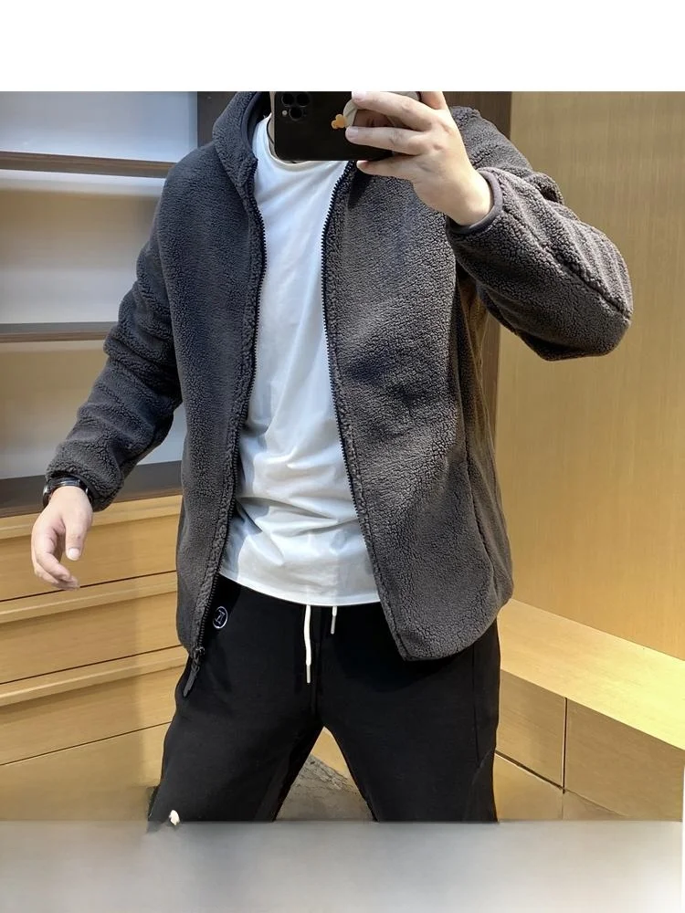 

Новая мужская куртка с капюшоном Thiened Fce на подкладке, молодежная модная осенняя верхняя одежда Stand Fit Long Sve, теплая самонагревающаяся части...