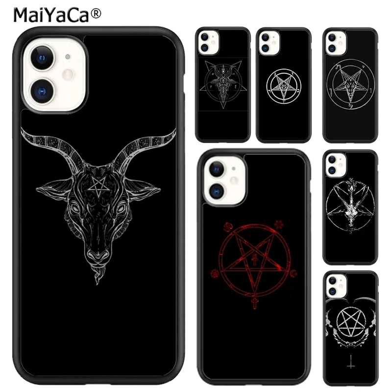 MaiYaCa Satanic Pentagram Baphomet Phone Case For iPhone 16 15 SE2020 6 7 8 plus 11 12 mini 13 14 pro max shell coque