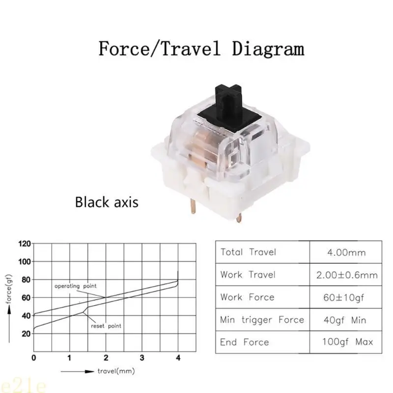 

E21E 10/110PCS for Outemu RGB Gaming Switches Linear Switch 3Pin Dustproof