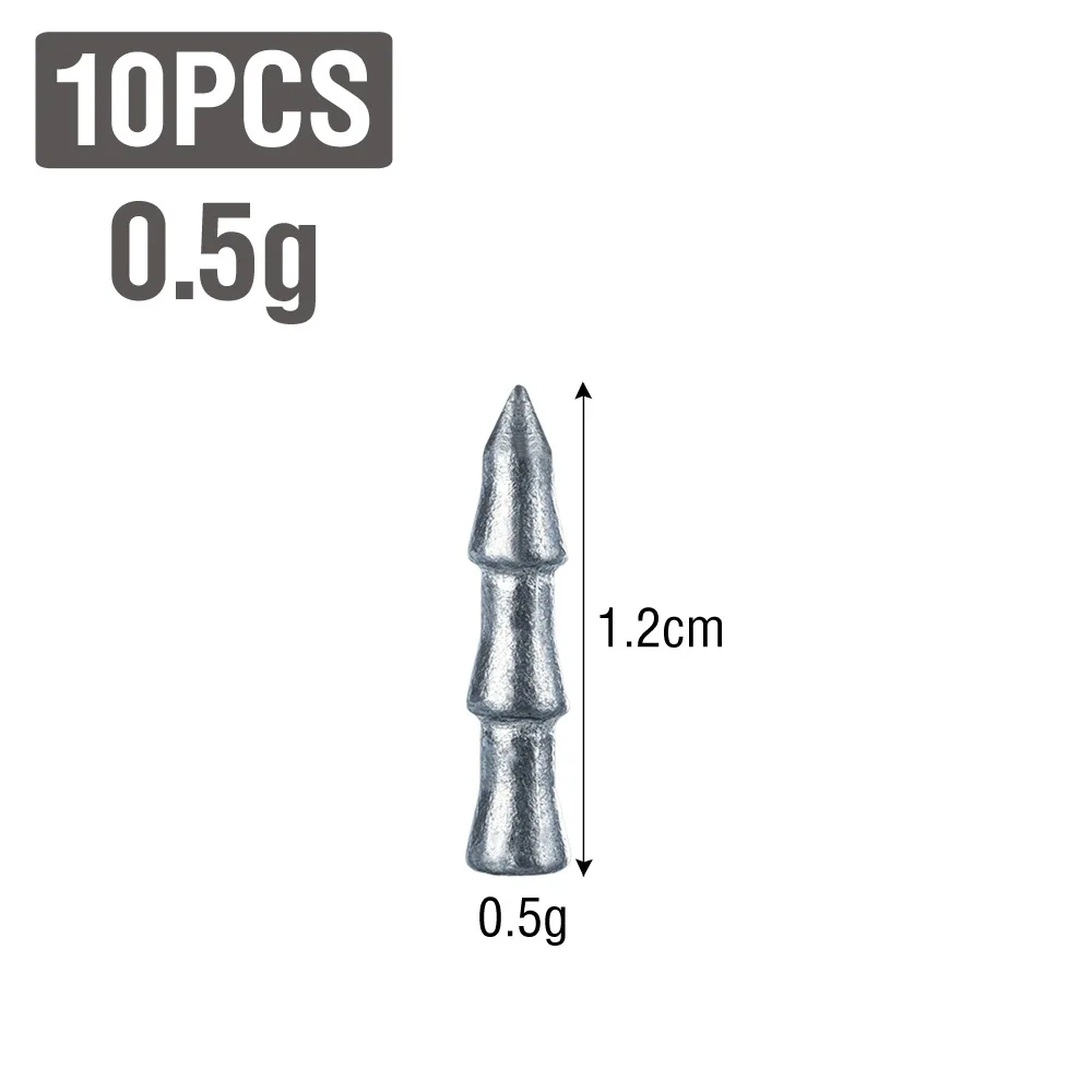 LHFSH 10Pcs Nail weights Sinkers Worm lure Weight Insert Fishing Sinkers Wacky Rig Trout Bass Fishing Neko Rig Fishing Tackle view 6