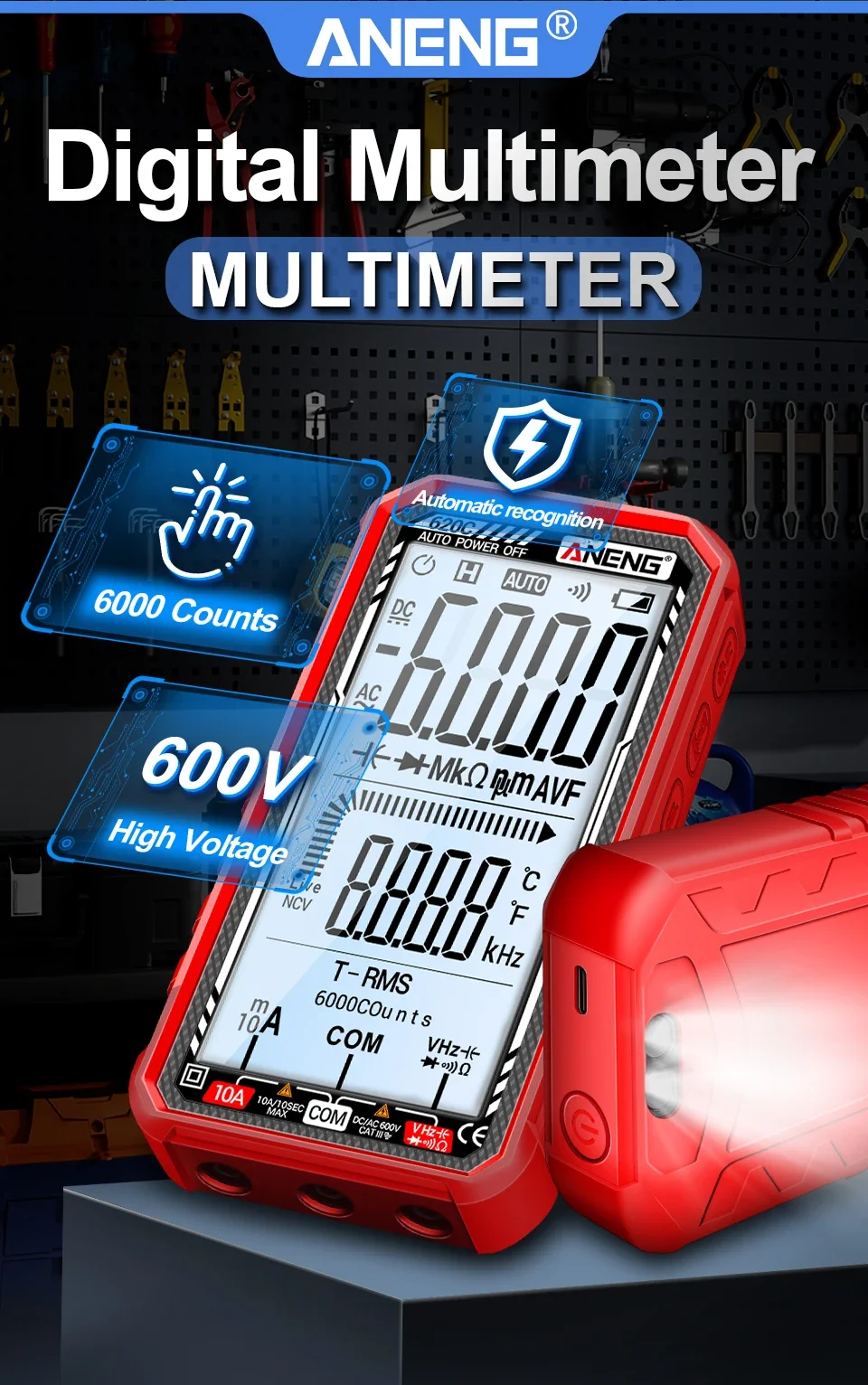 非接触電圧誘導-ac-dc-電圧計充電式デジタルマルチメータープロフェッショナル-lcd-スクリーン電流テスト-aneng-620c