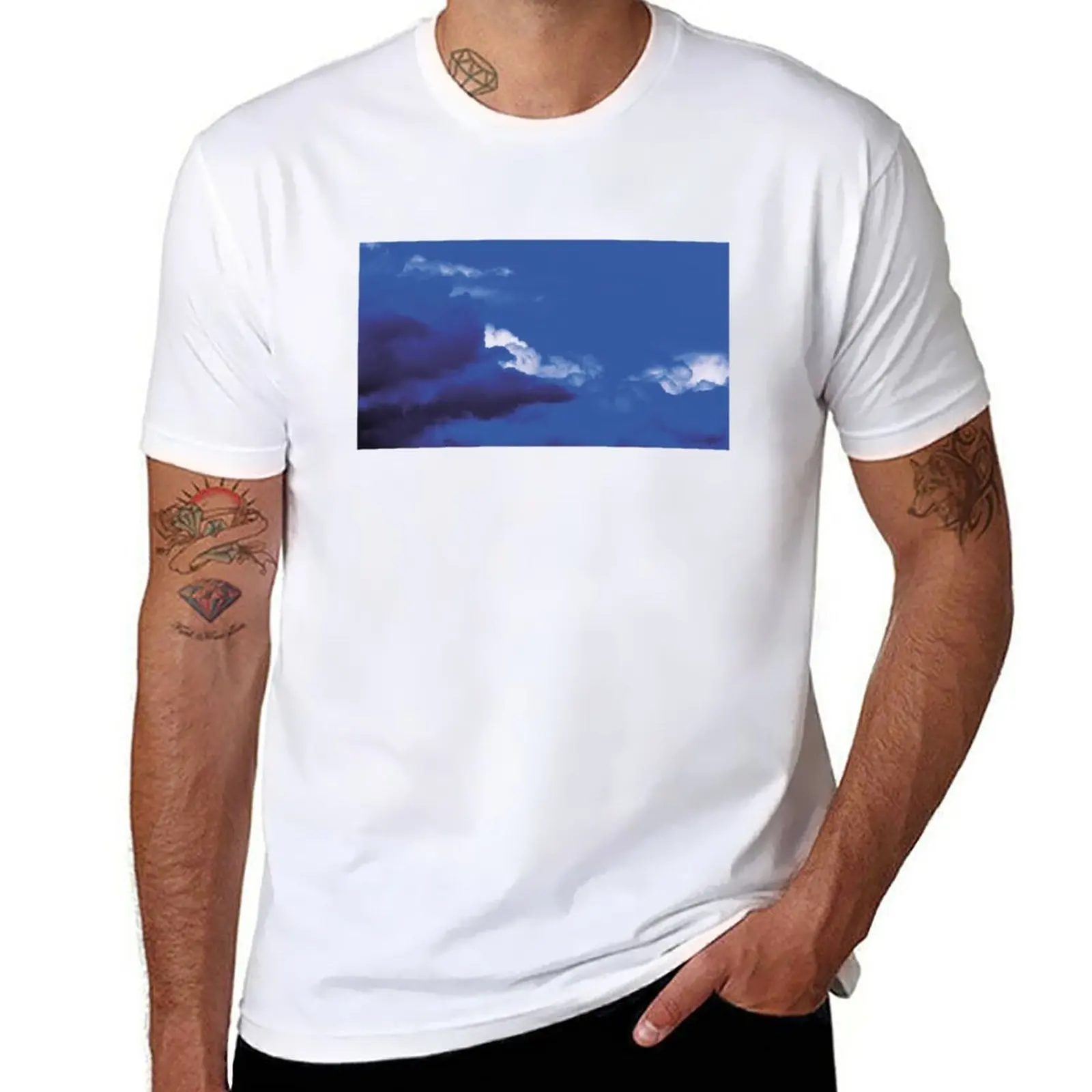 New Sky over Munich 17th October 2014 - blue T-Shirt black t shirts sports fan t-shirts mens funny t shirts