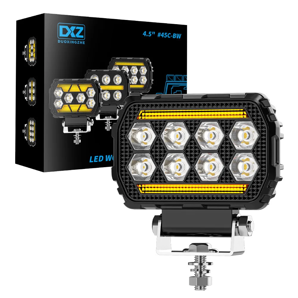 

4,5 "Водонепроницаемый светодиодный рабочий светильник, овальный прожектор 12 В, 24 В, 56 Вт, фара для автомобиля, грузовика, внедорожника, внедорожника, ночного дальнего света, Retorfit