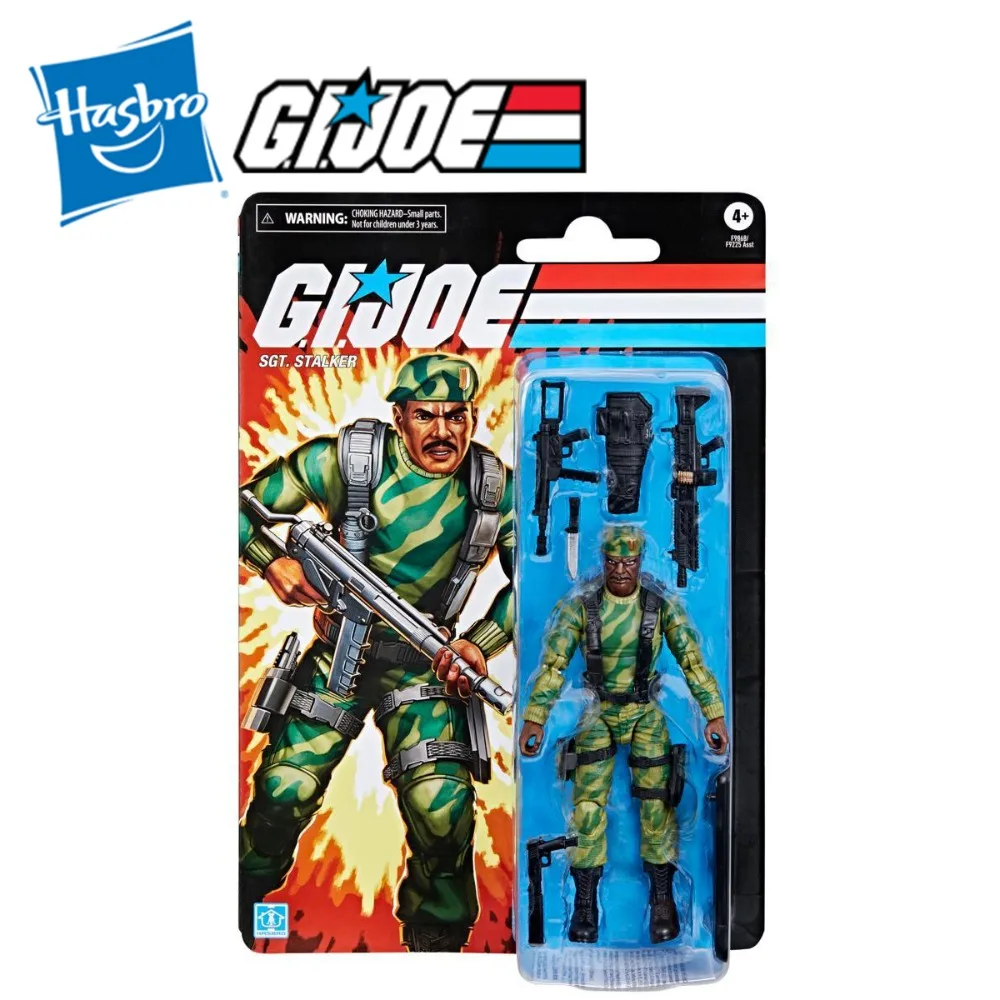 Original Hasbro G.I. Joe Classified Series COBRA Retro Cardback Sgt. Stalker 6inch Action Figure Model Toy Collection Boys Gifts