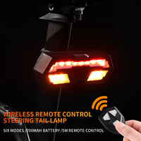 New Bike Led Indicator Rear Light Night Cycling Safety Warning Light Bicycle Tail Light with Remote Control