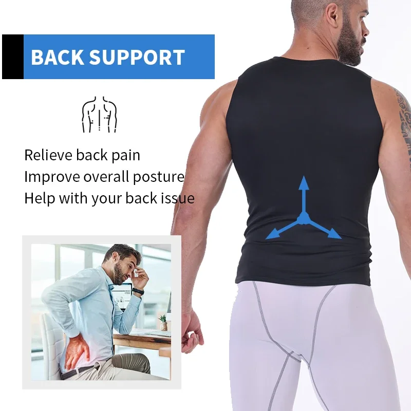 Camiseta sin mangas ajustada de compresión para hombre, chaleco transpirable de secado rápido para Fitness, gimnasio, sudor, ciclismo, Tops activos