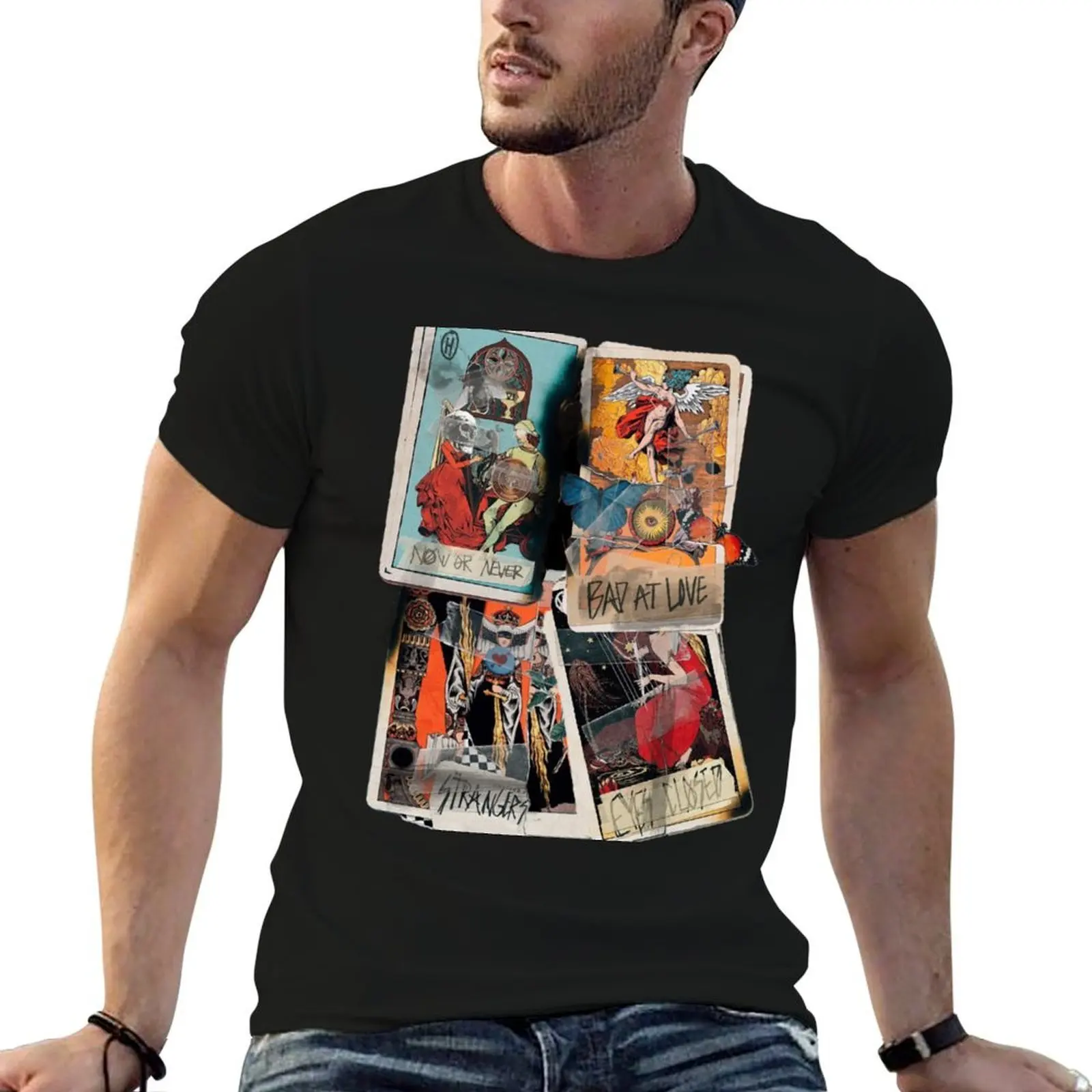 

SET OF CARDS T-Shirt cotton t shirt pack man t shirts graphic T-Shirt