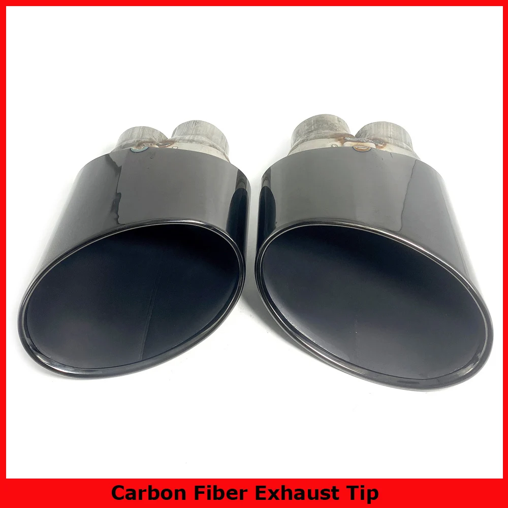 Car Accessories 1 Pair Exhaust Tip For Audi RS3 RS4 RS4 RS5 RS6 Double inner Exhaust Pipe Stainless Steel Car Muffler Tip