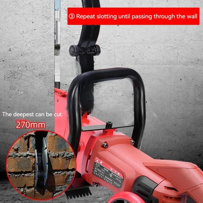 Electric Wall Chaser Concrete Wall Slotting Grooving Machine Industrial Concrete Marble Brick Wall Slot Cutter