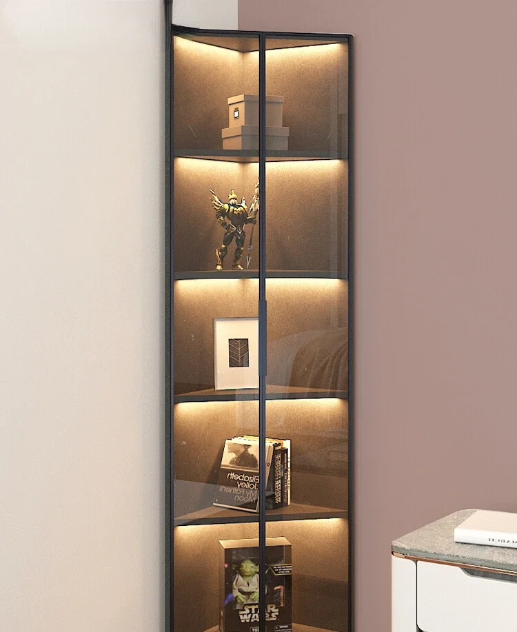 

Угловой шкаф для гостиной, угловой шкаф для хранения, стеклянная дверь, угловой шкаф