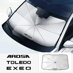 Parasol plegable de protección solar para coche, accesorio para SEAT Ibiza, Leon, Arona, Ateca, Altea, Arosa, Exeo, Tarraco