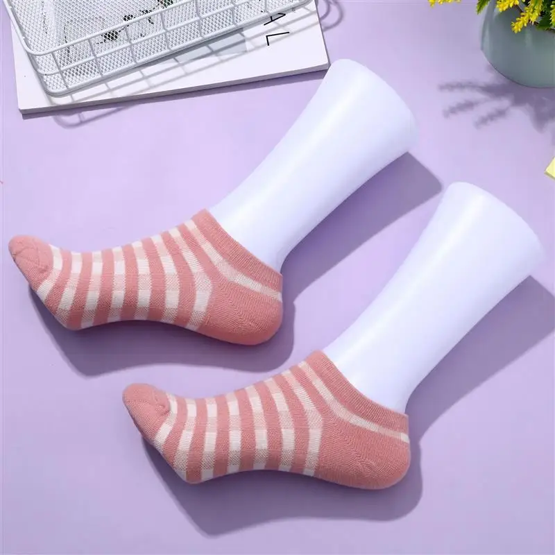 2PCS Female Foot Sock Sox Display Mold Short Stocking Mannequin White Female Shoes Filler Display Model Mannequin Foot Model