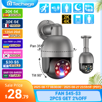 Techage 5MP 8MP PoE PTZ IP Camera Outdoor Waterproof 2 Way Audio Camera AI Human Detection Security Camera Xmeye for NVR System
