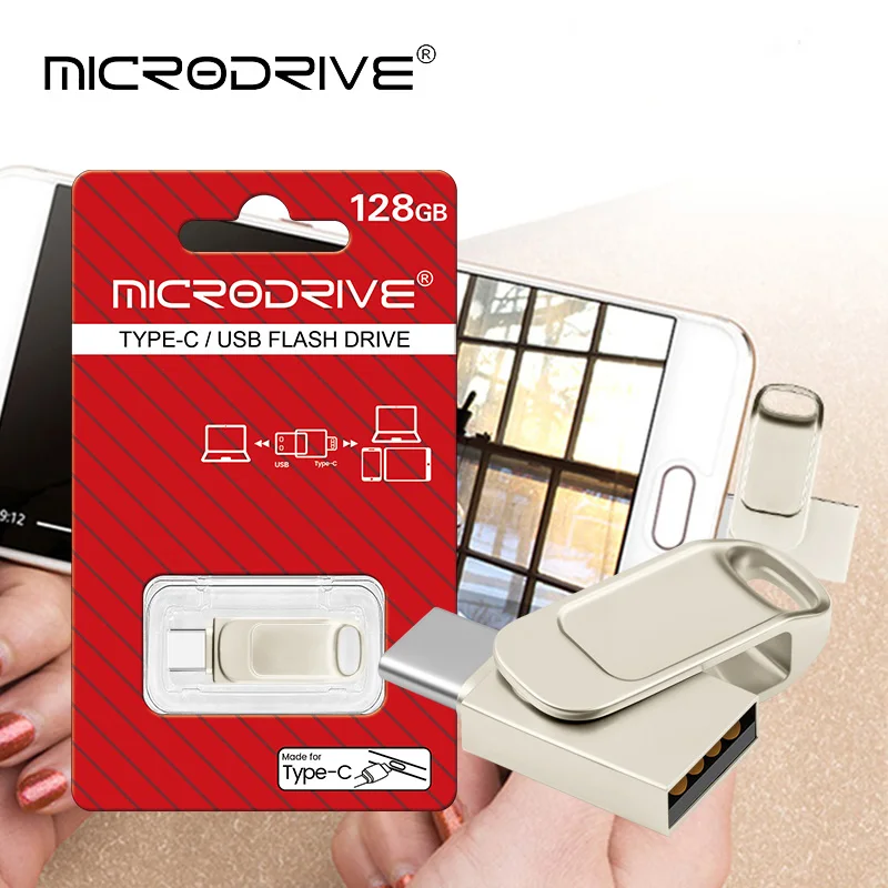 mini type c  USB Flash Drive 64GB High Speed Micro USB Stick OTG Type-C Pen Drive 16GB 32GB 128gb Memory Stick for iphone Samsun