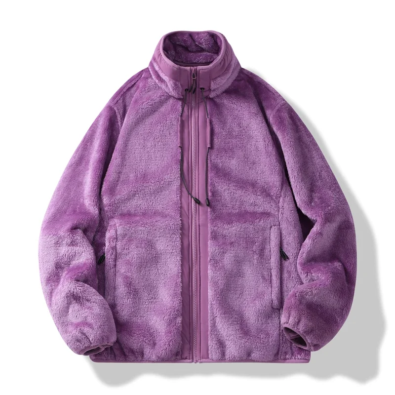 

Casual and Comfortable Sports Jacket Winter Coat Fleece Jacket Men's Thickened Stand-up Collar Coat Winter Loose Cardigan Jacket