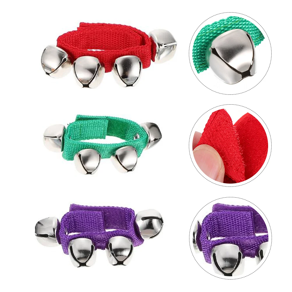 

6 Pcs Orff Rattle Hand Bell Toys for Kids Percussion Tambourines Musical Instrument Rhythm Bracelet