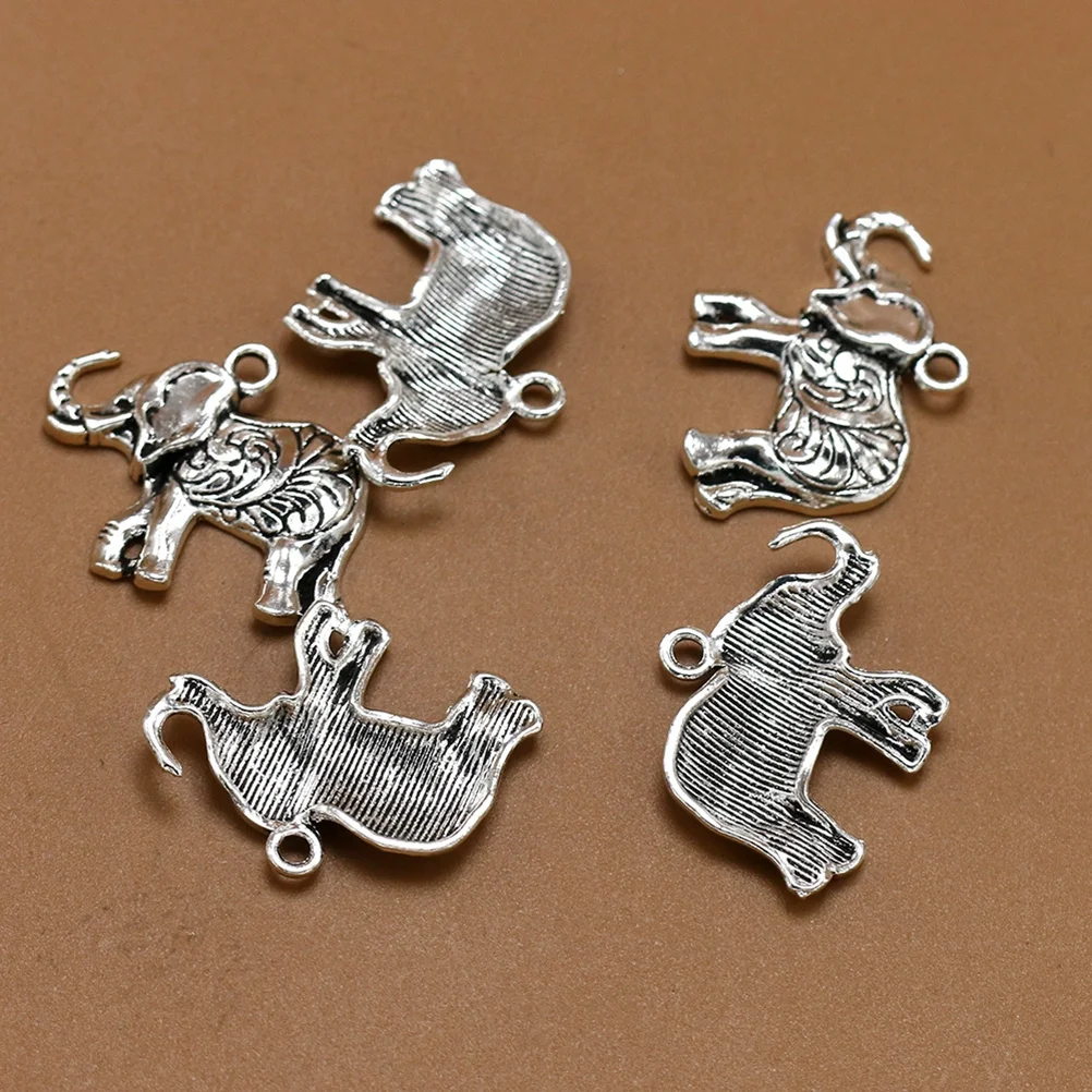 

20Pcs Alloy Elephant Pendant Charms Carved Design for DIY Necklace Bracelet Jewelry Making Accessories Alloy Pendant Charm
