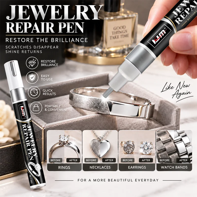 KJM Silver Paint Pen Metal Scratch Repair Quick Dry Fine Tip For Jewelry Cabinet Door Instrument Mug DIY Decoration