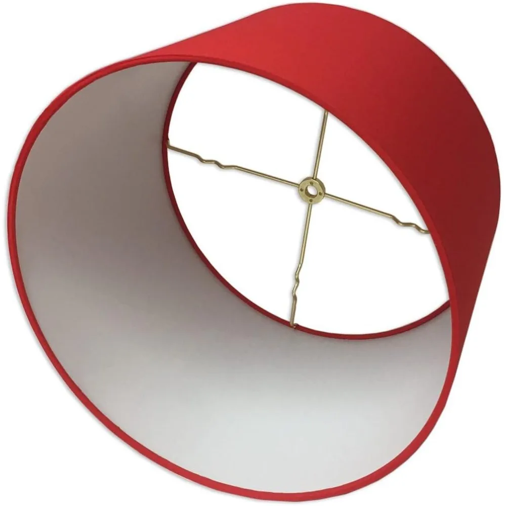 ظلال مصابيح ذات غلاف خلفي صلب باللون الأحمر الضحل مقاس 15 × 16 × 10، عبوتان، تصميم مدمج للإضاءة المنزلية #2