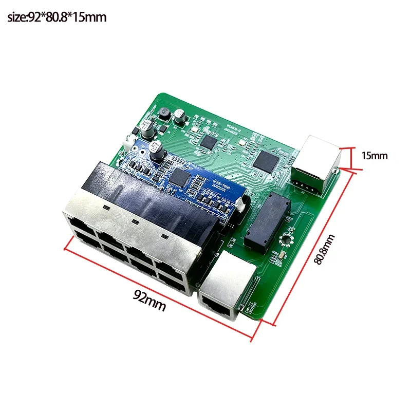 Standardowy protokół 802.3AF/przy 48V POE OUT/48V przełącznik poe 100 mbps 8port POE z 2 portowym przełącznikiem uplink/NVR przemysłowy