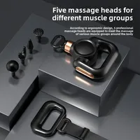 Fascia Gun With Massage Band Massage Gun Electric Massager LCD Rechargeable Neck Film Gun Fitness Relaxation Muscle Vibration
