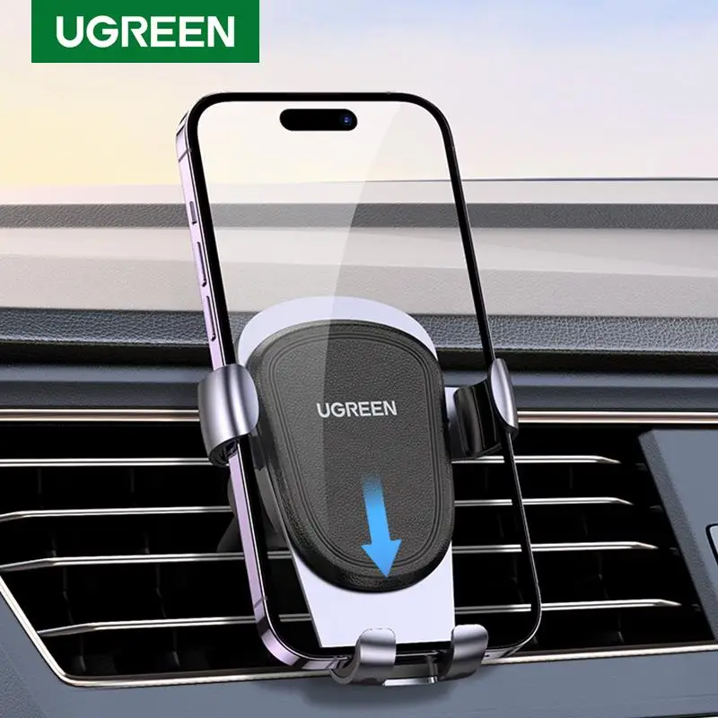 Clearance SaleUGREEN Car Phone Holder Air Vent Phone Stand For Xiaomi Samsung iPhone 12 13 14 Auto Gravity Car Holder Stand