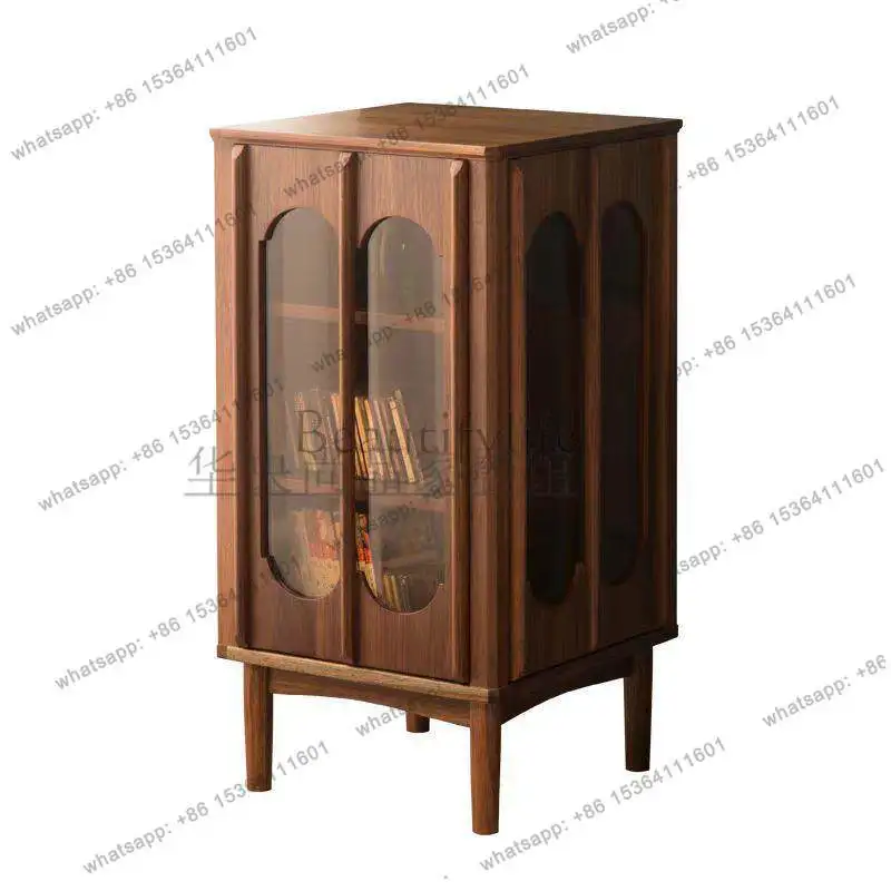 

American country solid wood wine cabinet retro old living room bedroom wall small side cabinet