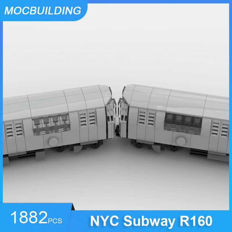 MOC Building Blocks NYC Subway R160 Model DIY Assemble Bricks Transportation Educational Collect Display Toys Xmas Gifts 1882PCS