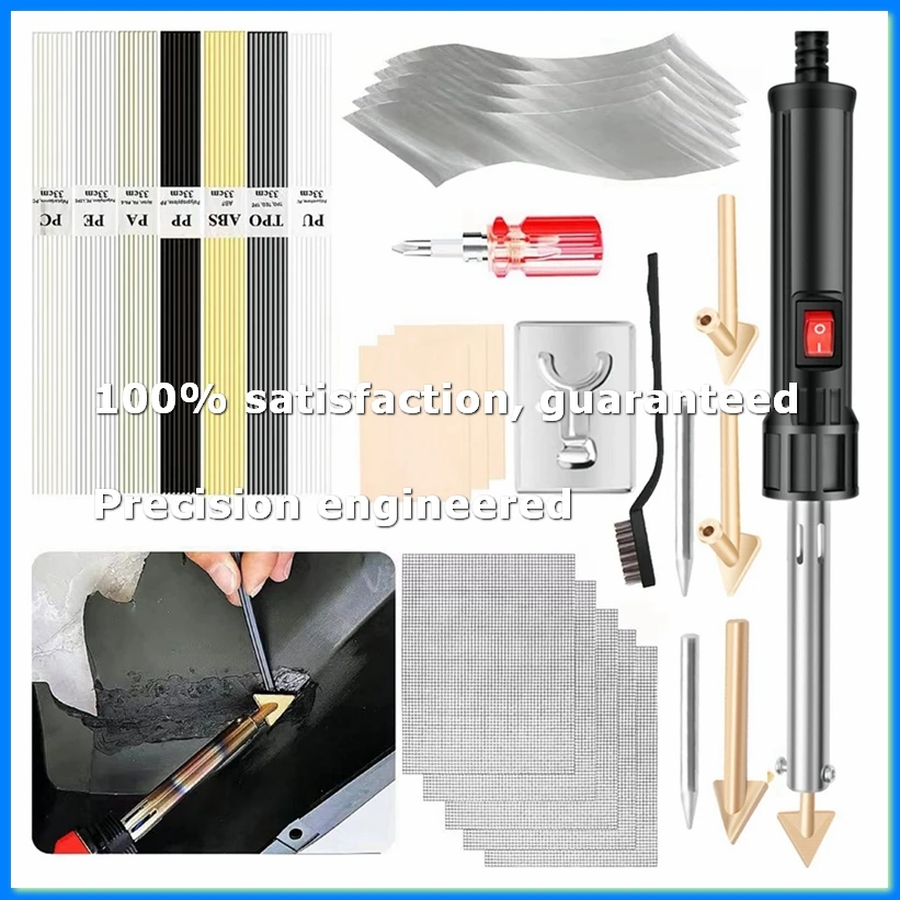 

Plastic Welding Kit, 150W Plastic Welder Soldering Iron , Car Bumper Repair Kit for Kayak/Toys Repair,US Plug-FS