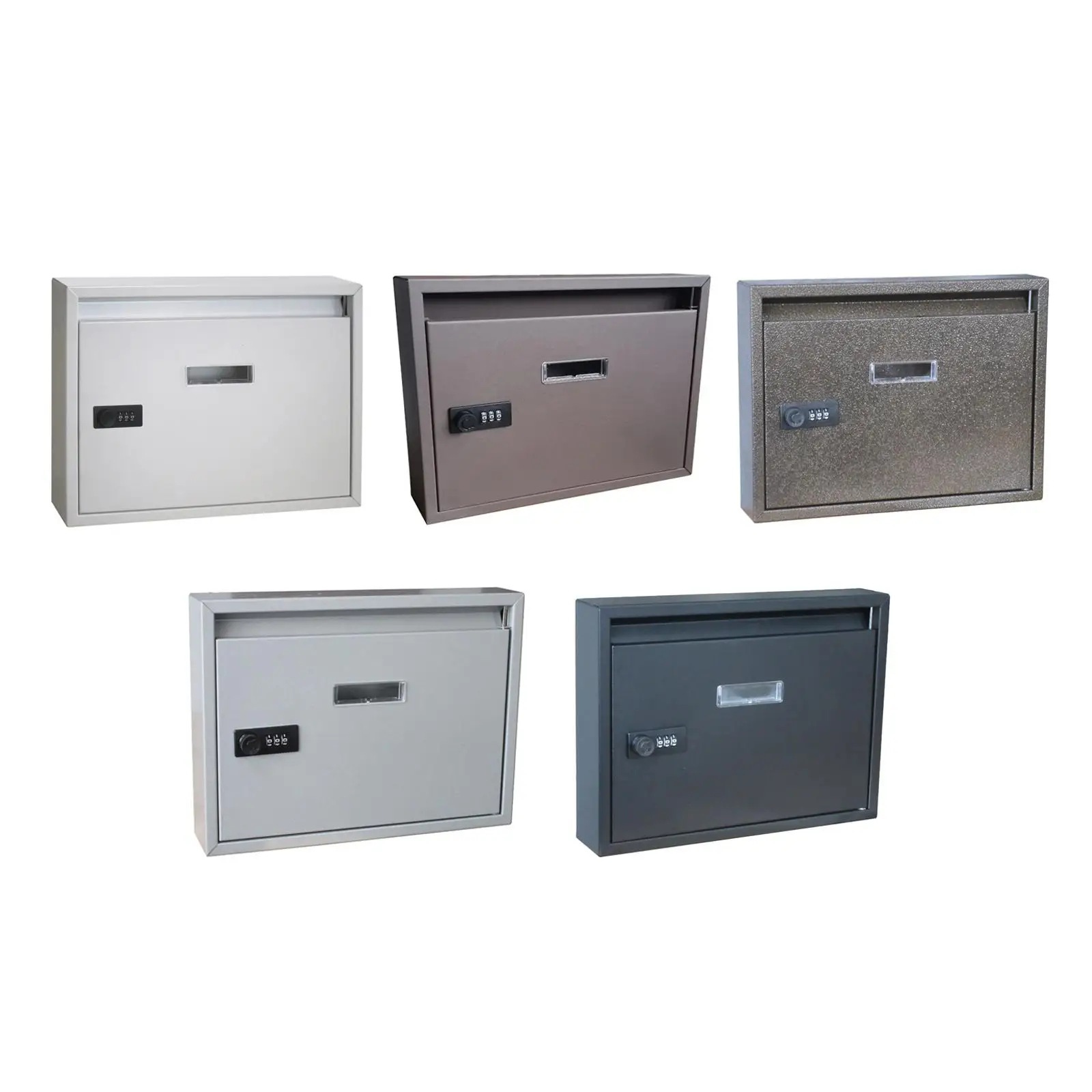 Metal Mailbox Letterbox 13.78x1.97x10.24'' Mail Box Decor Secure Large