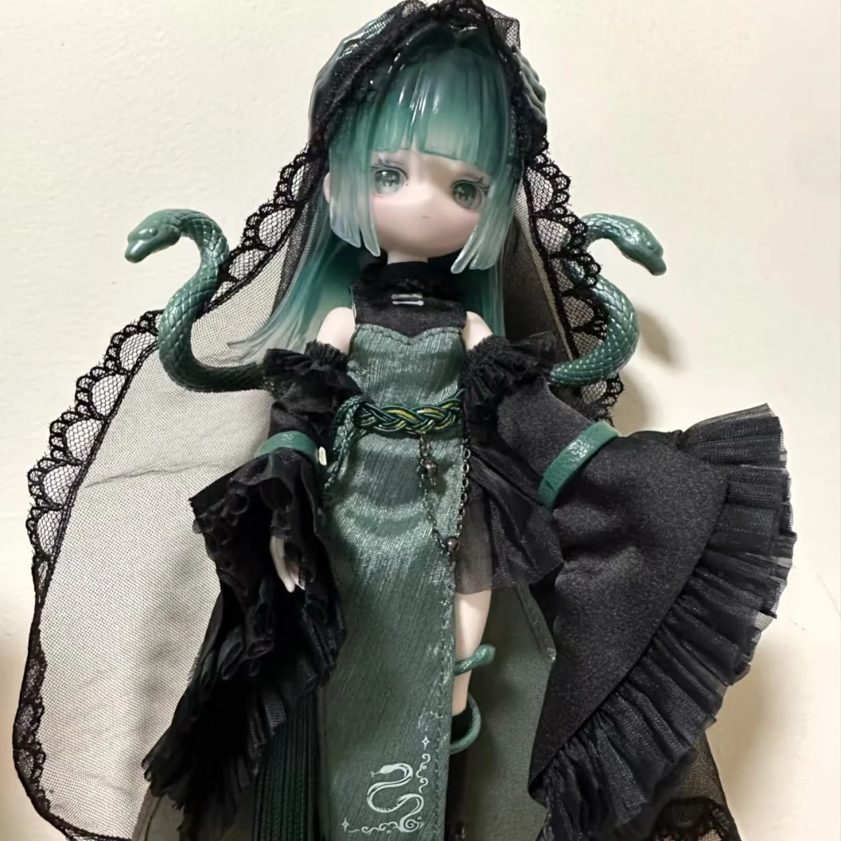 Luluelf Story Limited Hang Card 그린 화이트 스네이크 1/8 Bjd 볼 조인트 인형 중국 스타일 수집품 피규어 팬들을 위한 선물 썸네일 2