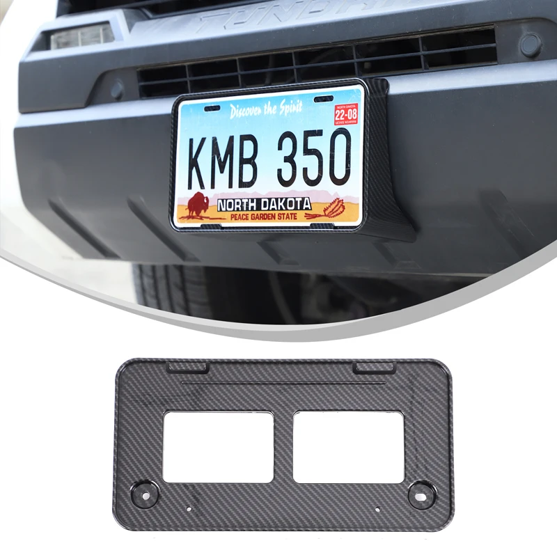 

For Toyota Tundra 2022-2025 Car Front License Plate Holder (US Version) ABS Car License Plate Holder Replacement Accessories