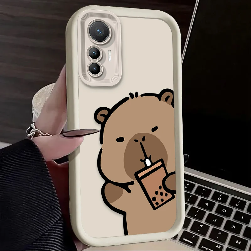 Custodia per telefono Capibara carina cartone animato per Xiaomi Poco X7 X6 X5 X4 GT X3 NFC F7 F6 F5 F4 F3 M5s C65 C75 M6 Pro 4G 5G Cover in silicone